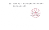 關于2022年“七一”專項工作優(yōu)秀共產黨員和先進基層黨組織擬表揚對象的公示